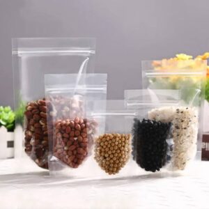 Both Side Transparent Standup Zipper Pouches